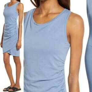 Treasure and Bond Ruched Side Sleeveless Sheath Dress Blue Womens XXL NWT